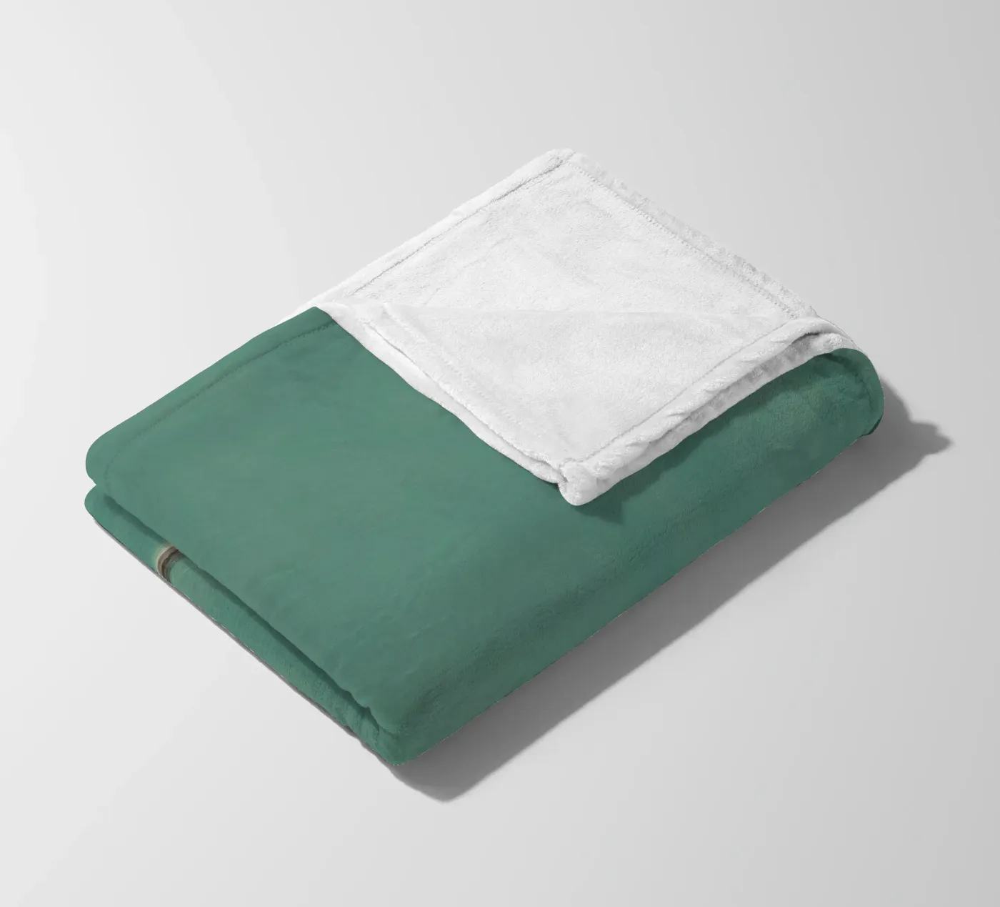 Solido verde acqua astratto coperta in pile da Little Dean