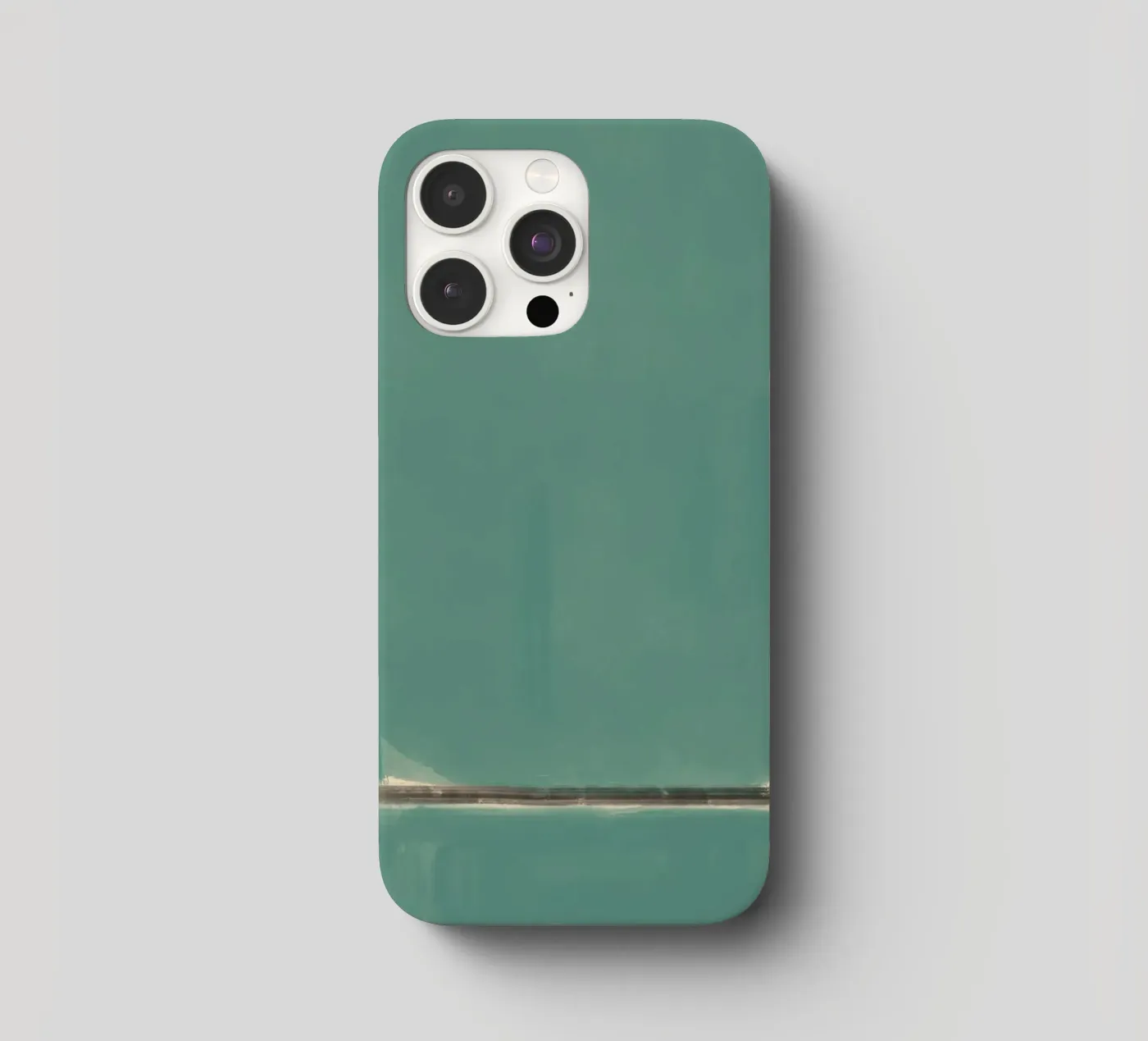 Solid teal abstract iphone case by Little Dean