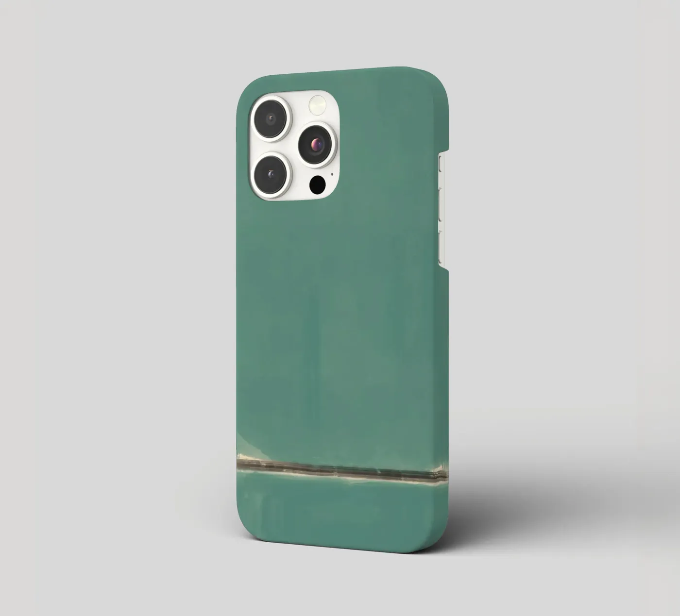 Solid teal abstract iphone case by Little Dean