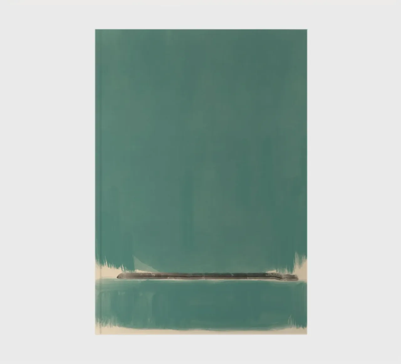 Solid teal abstract notebook by Little Dean