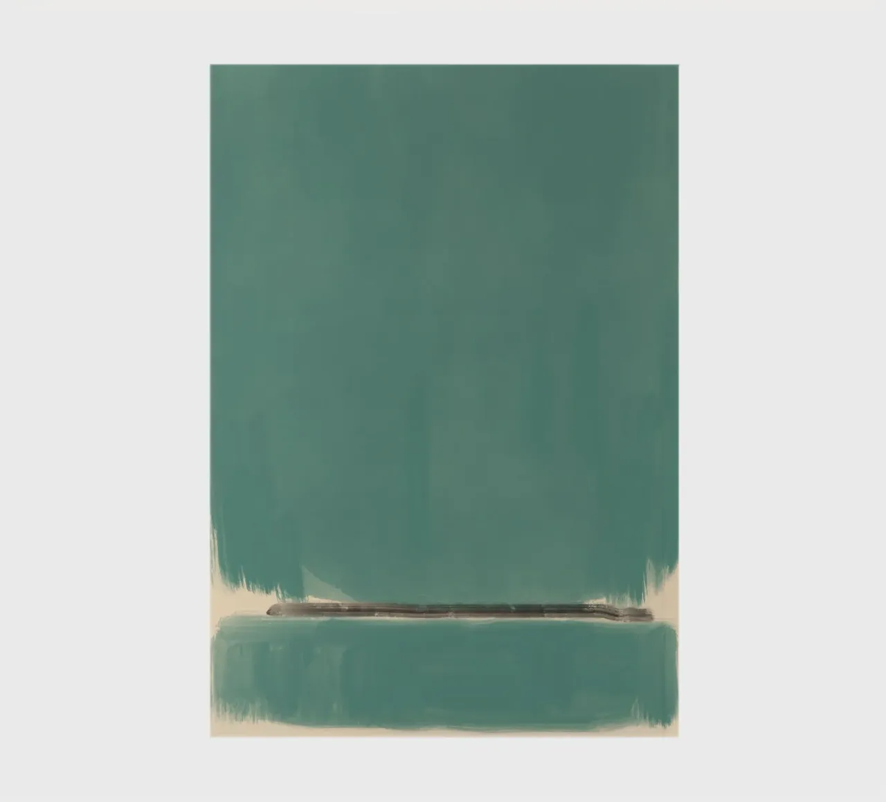 Solid teal abstract notebook by Little Dean