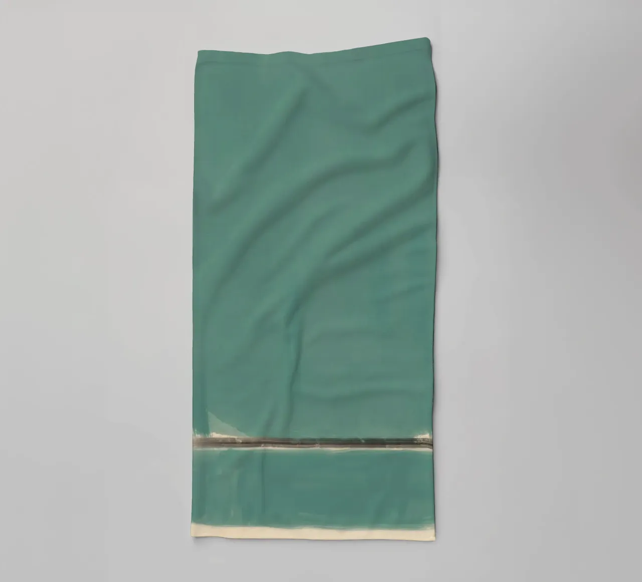 Solid teal abstract Handtuch von Little Dean