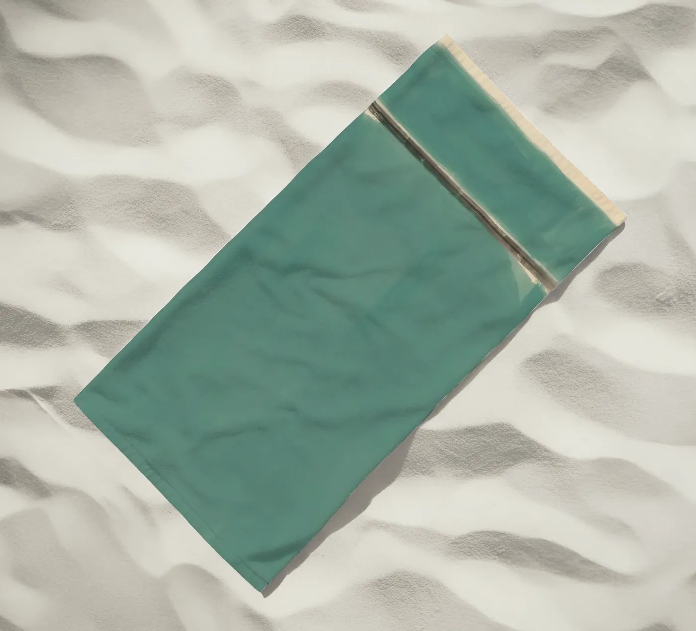 Solid teal abstract Strandtuch von Little Dean