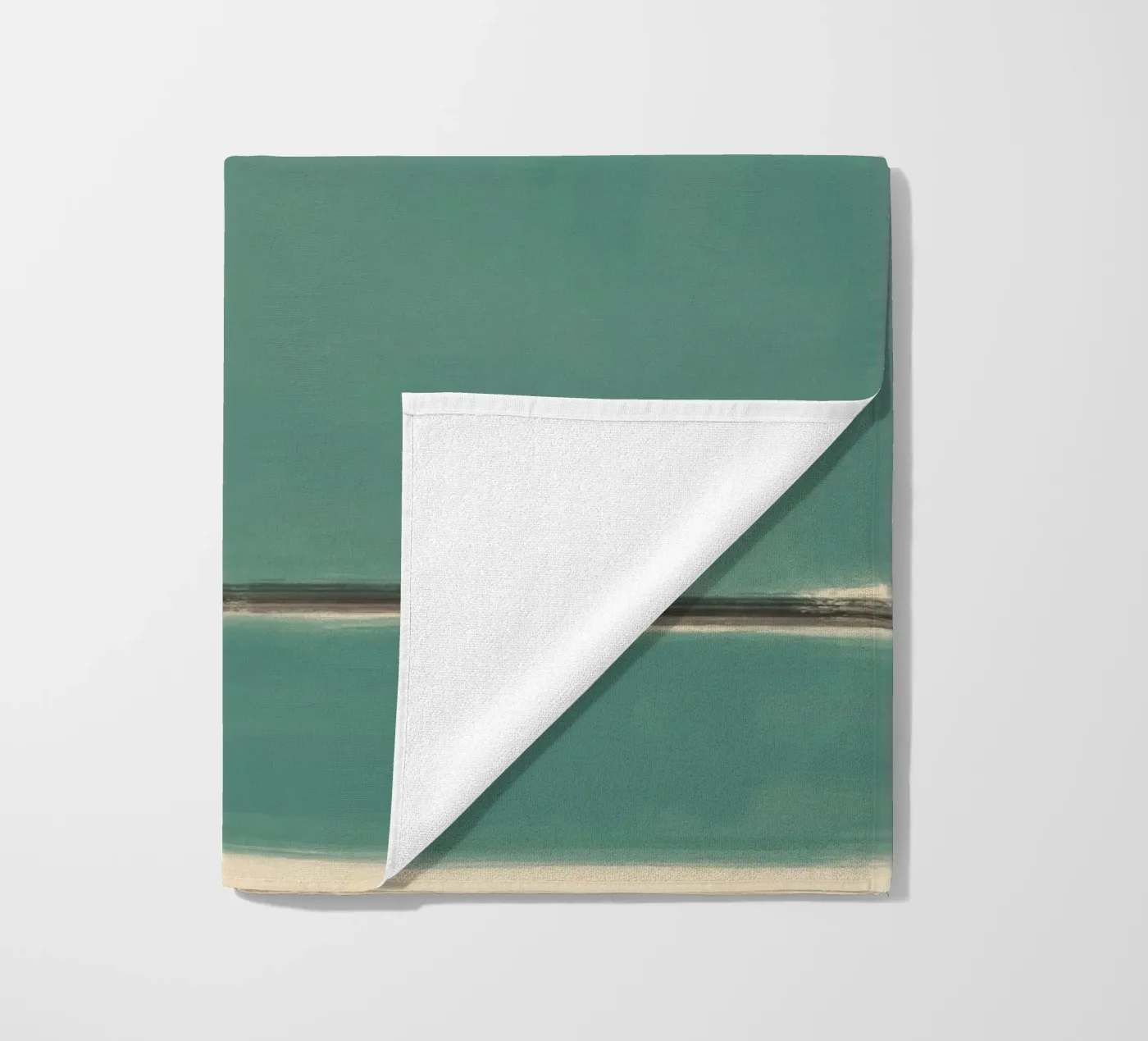 Solid teal abstract Strandtuch von Little Dean