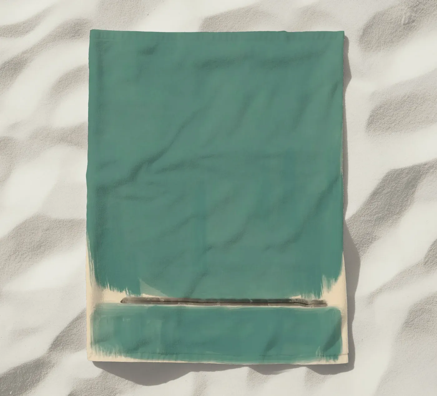 Solid teal abstract Strandtuch von Little Dean