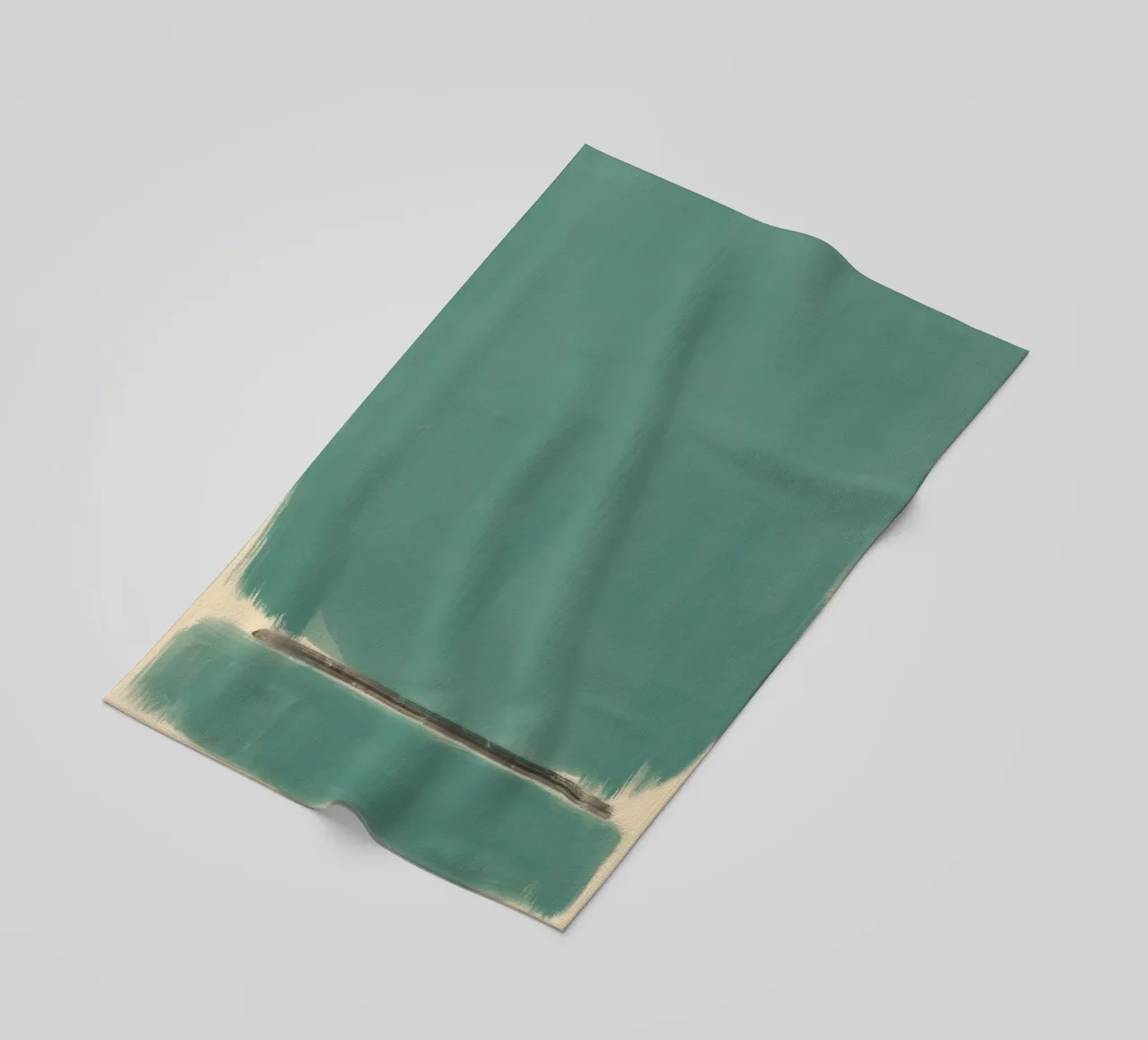 Solid teal abstract telo mare da Little Dean