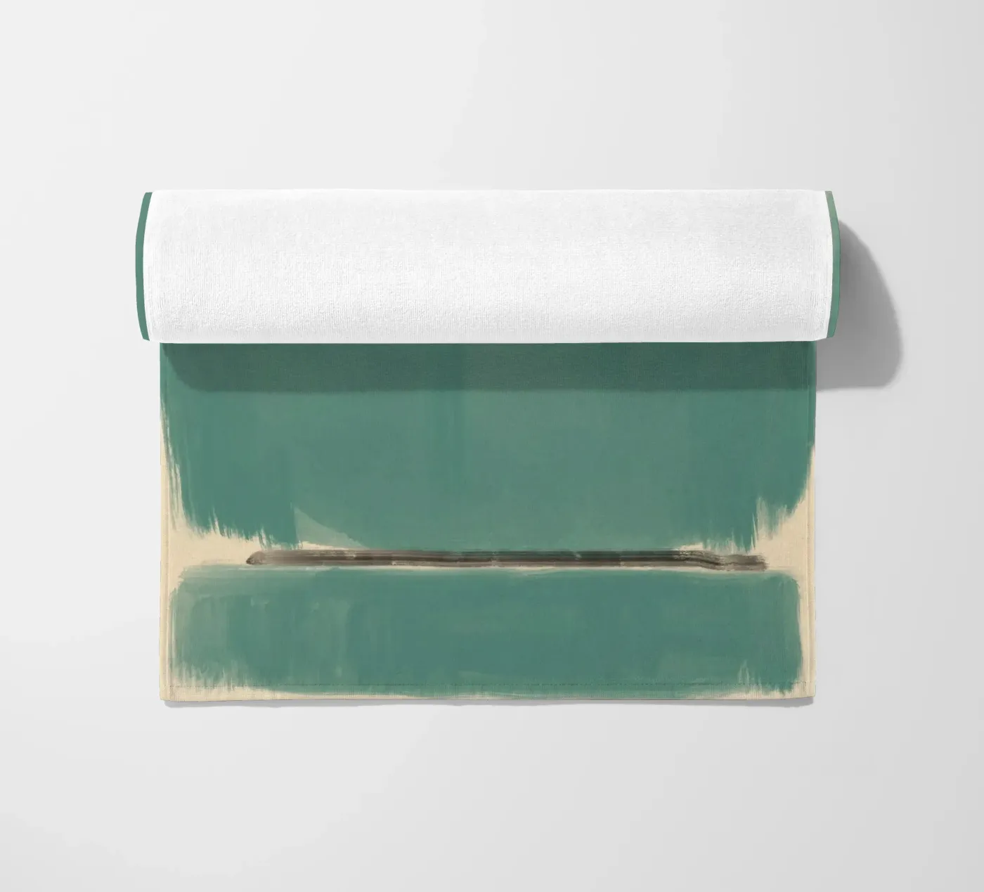 Solid teal abstract Strandtuch von Little Dean