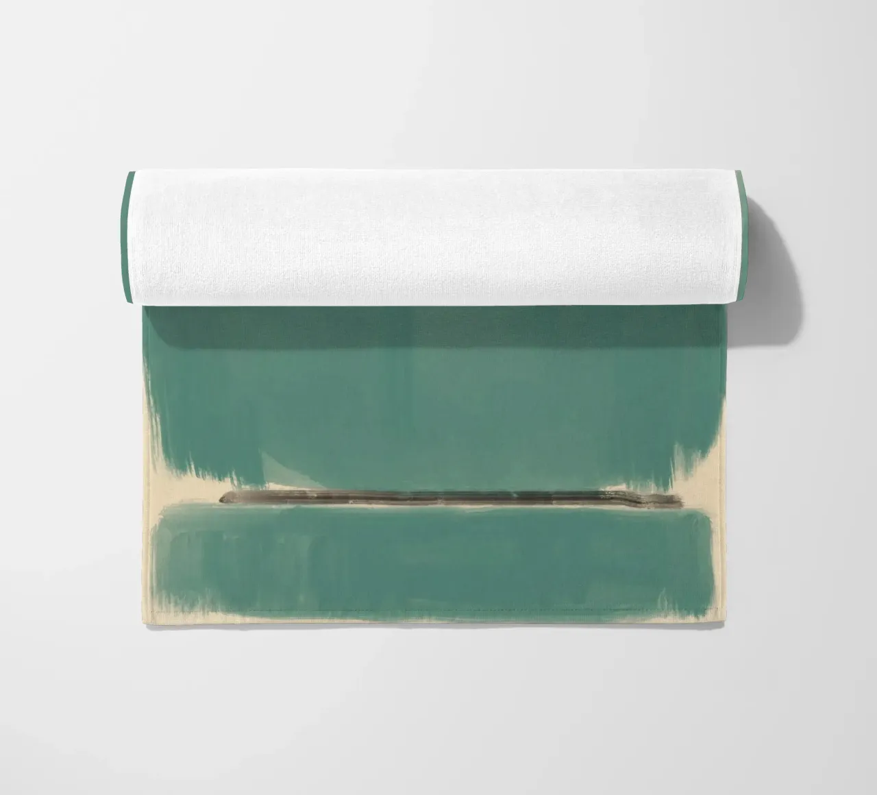 Solid teal abstract telo mare da Little Dean