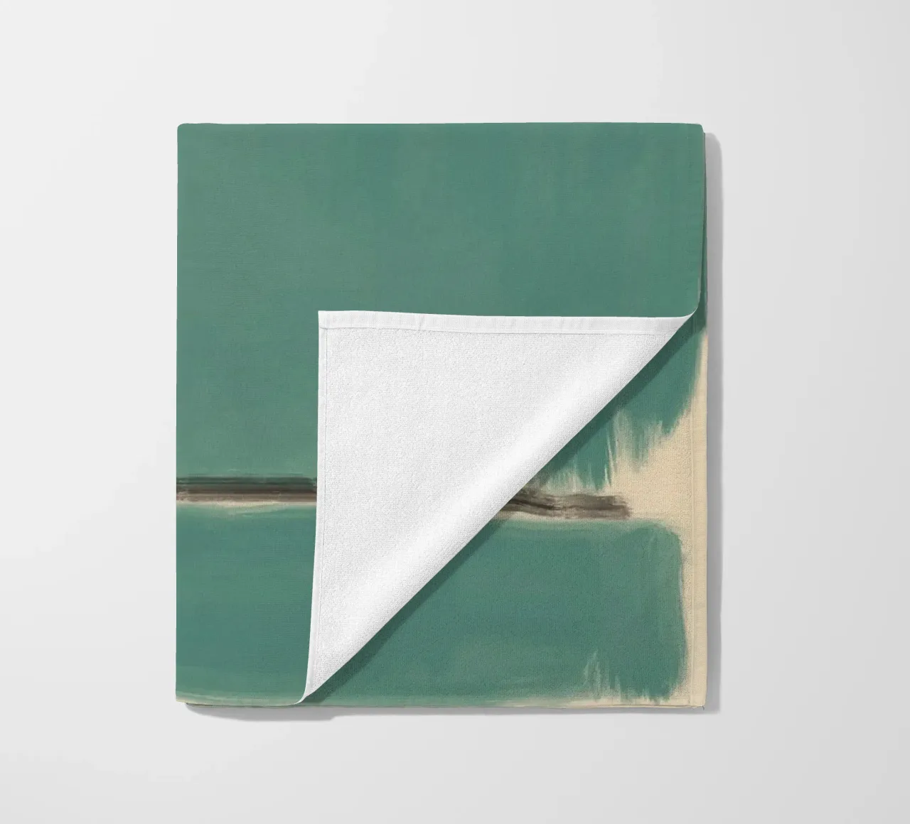 Solid teal abstract telo mare da Little Dean