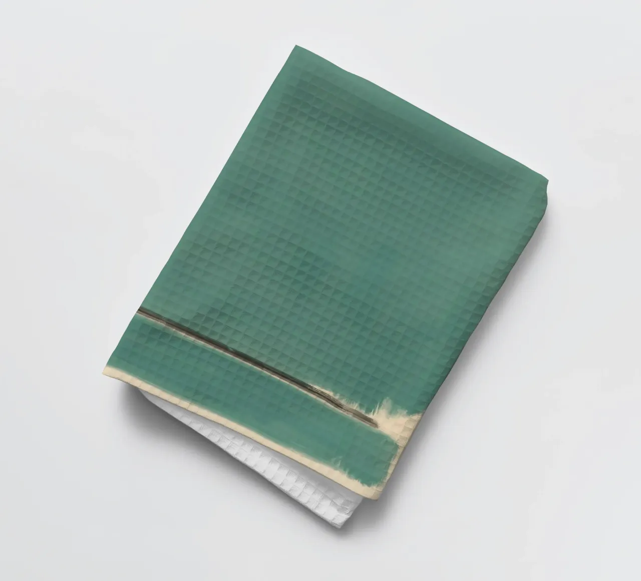 Abstrait sarcelle uni torchon de Little Dean