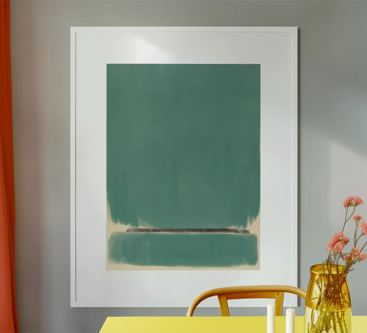 Solid teal abstract Poster von Little Dean