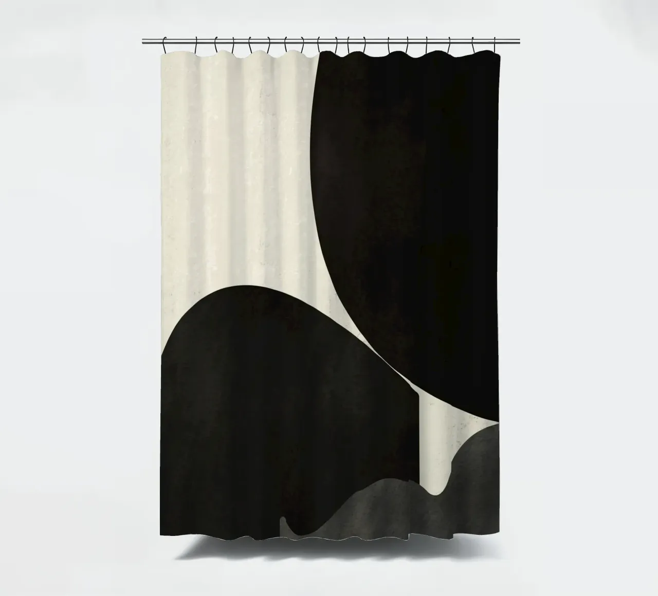 Forme organiche in bianco e nero 02 tenda da doccia da Little Dean