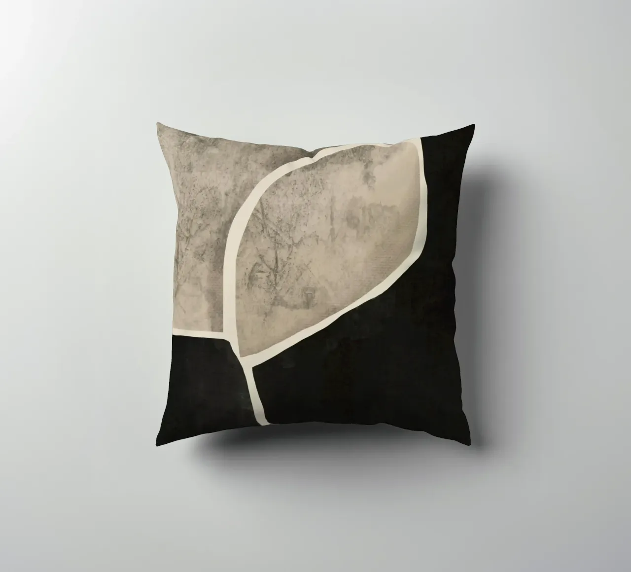Textured large abstract 10 decorative cushion by Little Dean