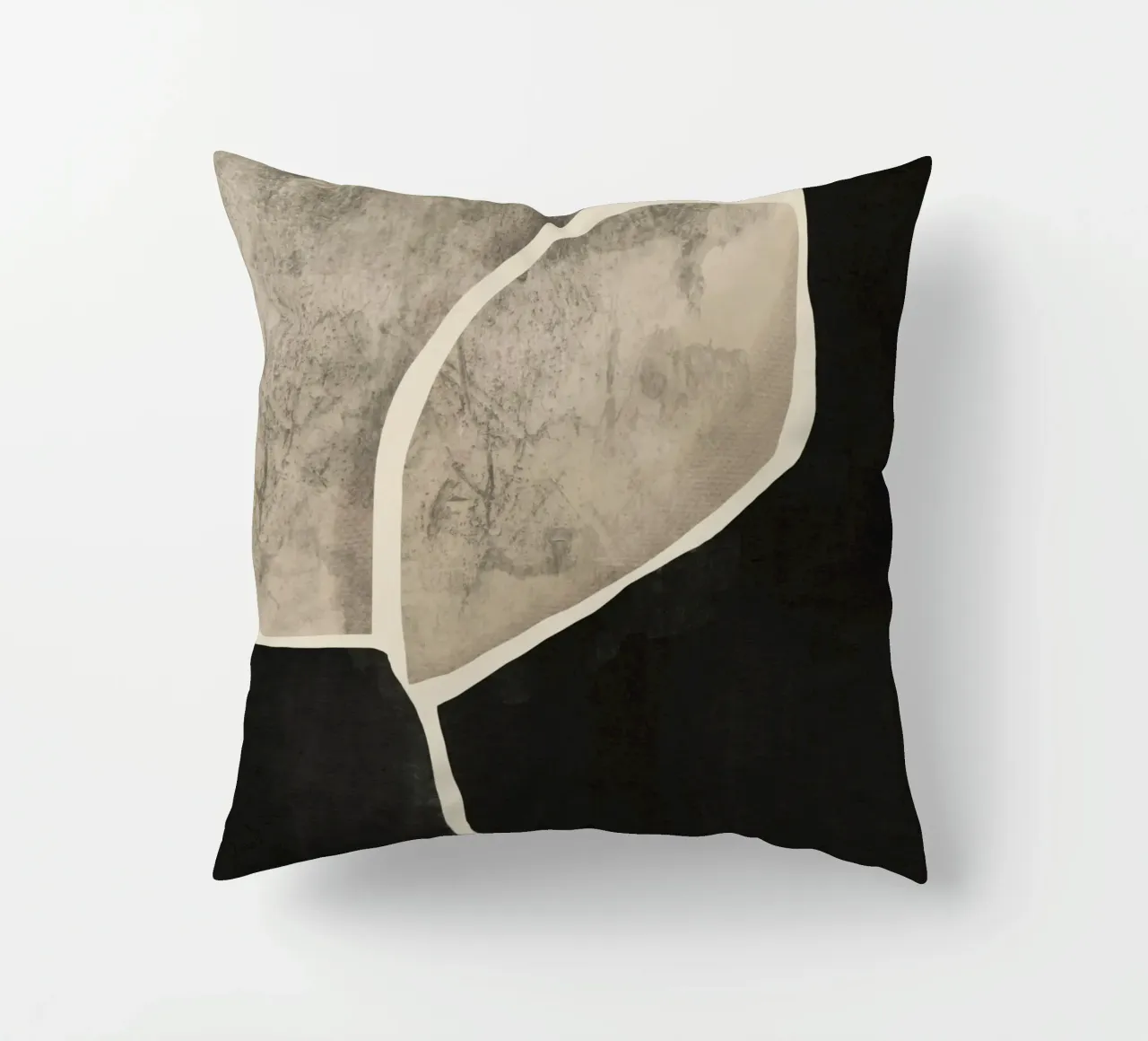 Textured large abstract 10 decorative cushion by Little Dean