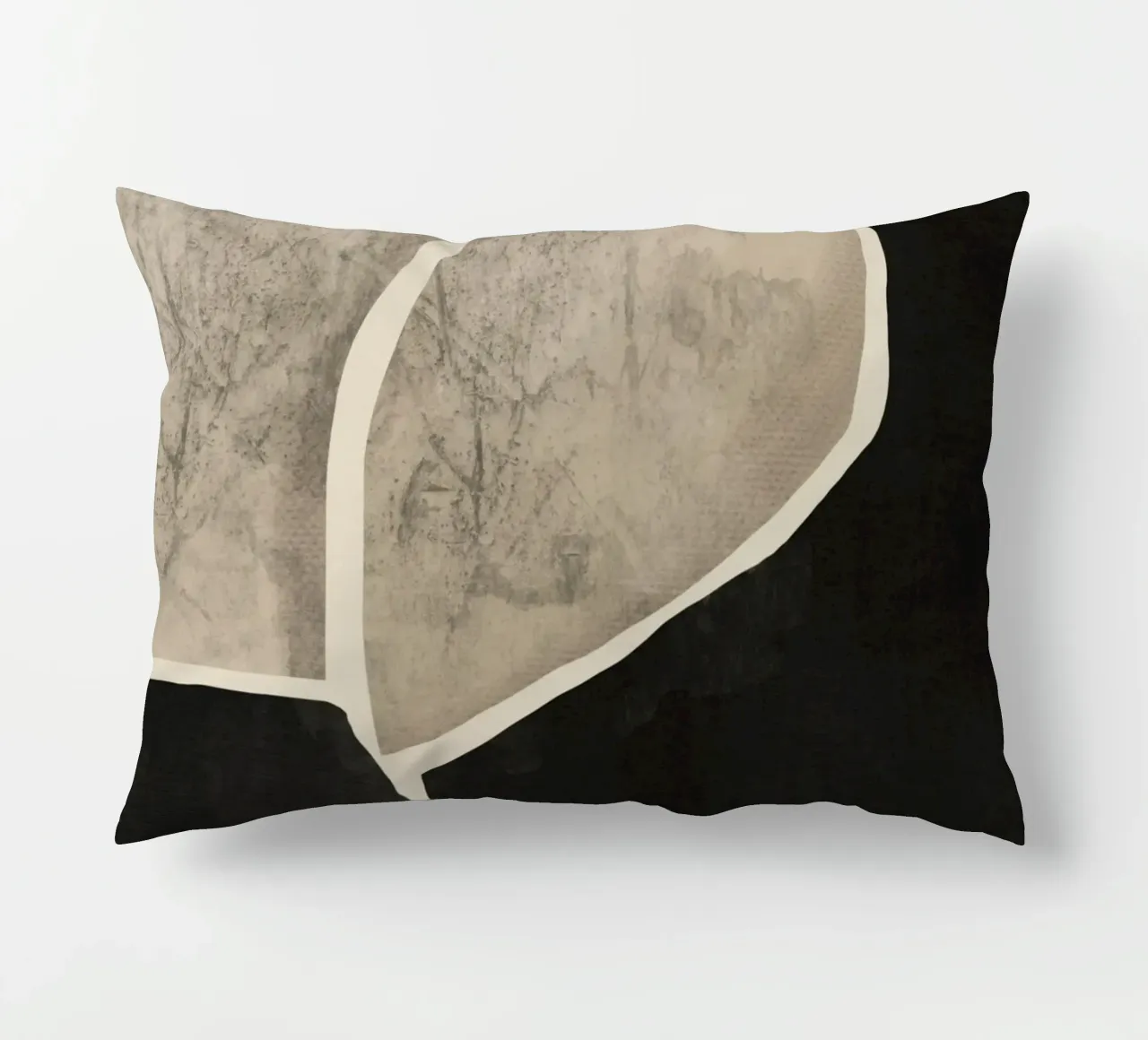 Textured large abstract 10 decorative cushion by Little Dean
