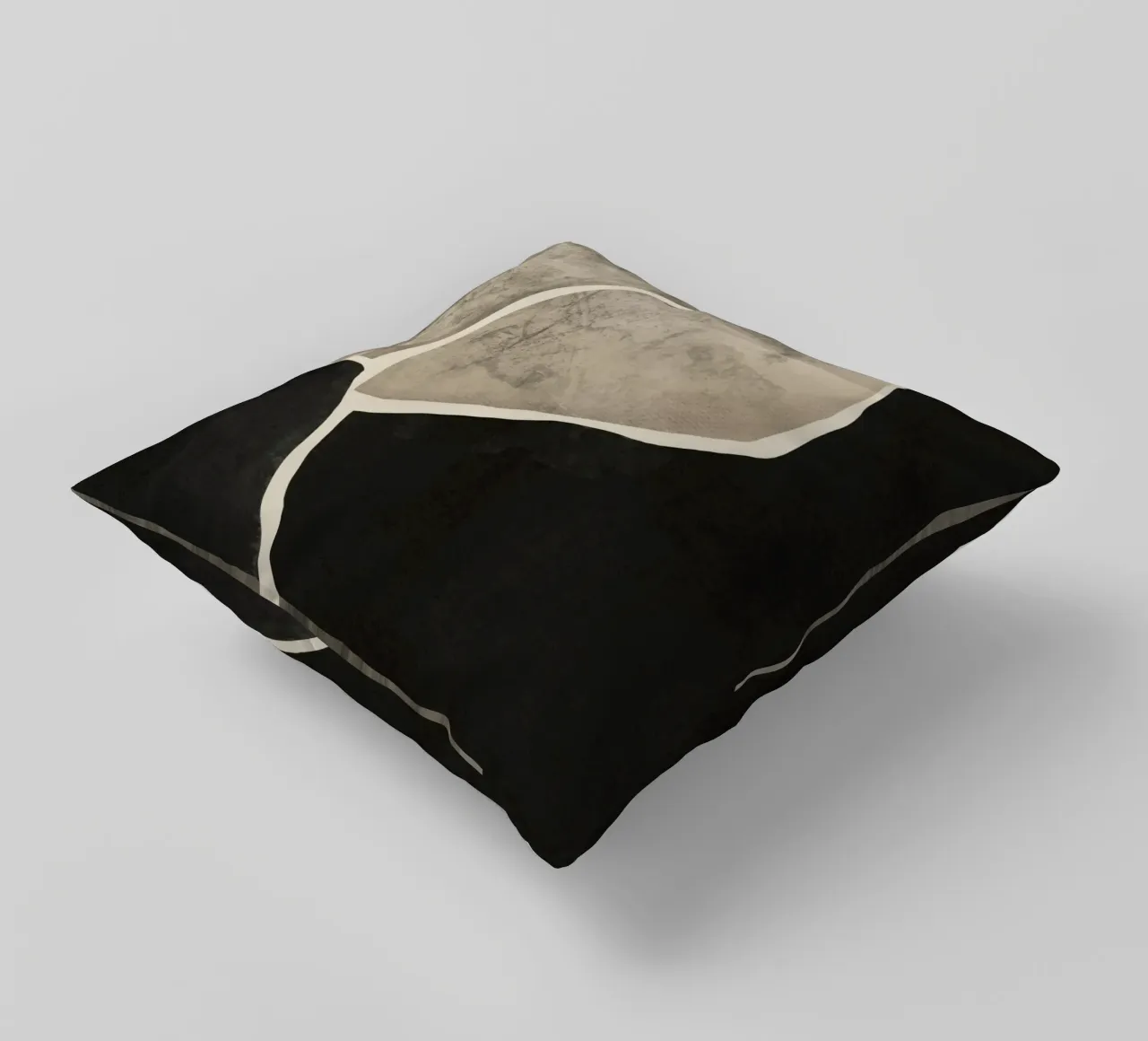 Textured large abstract 10 decorative cushion by Little Dean