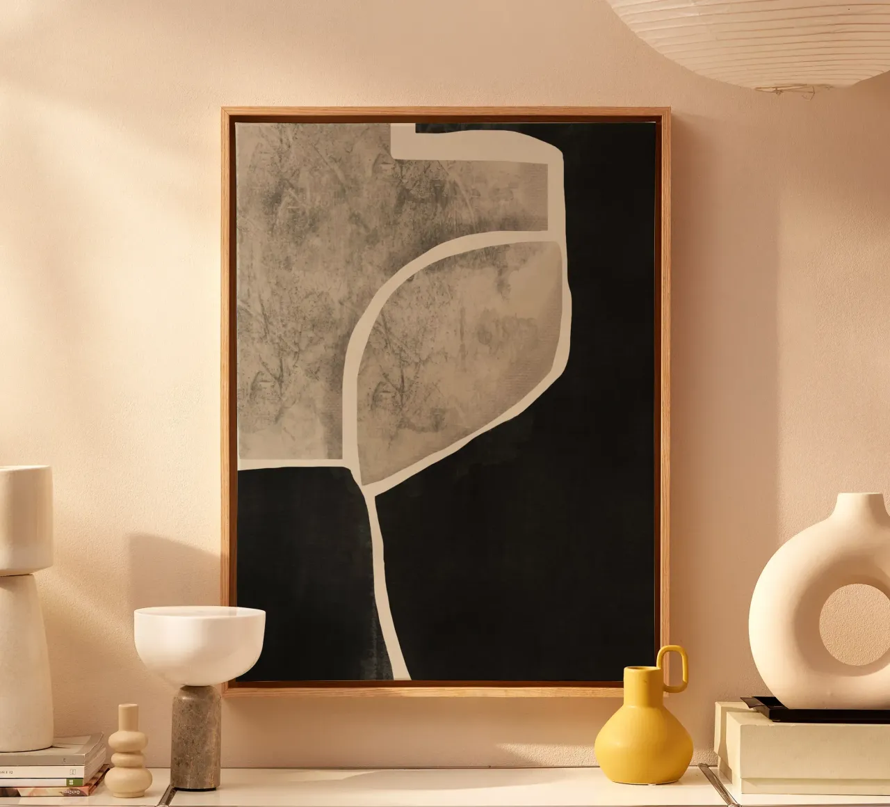 Grande astratto strutturato 10 tela con Cornice a cassetta da Little Dean