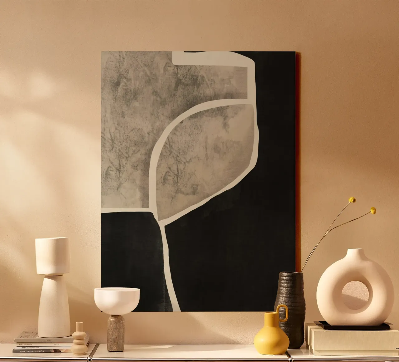 Grande astratto strutturato 10 tela con Cornice a cassetta da Little Dean