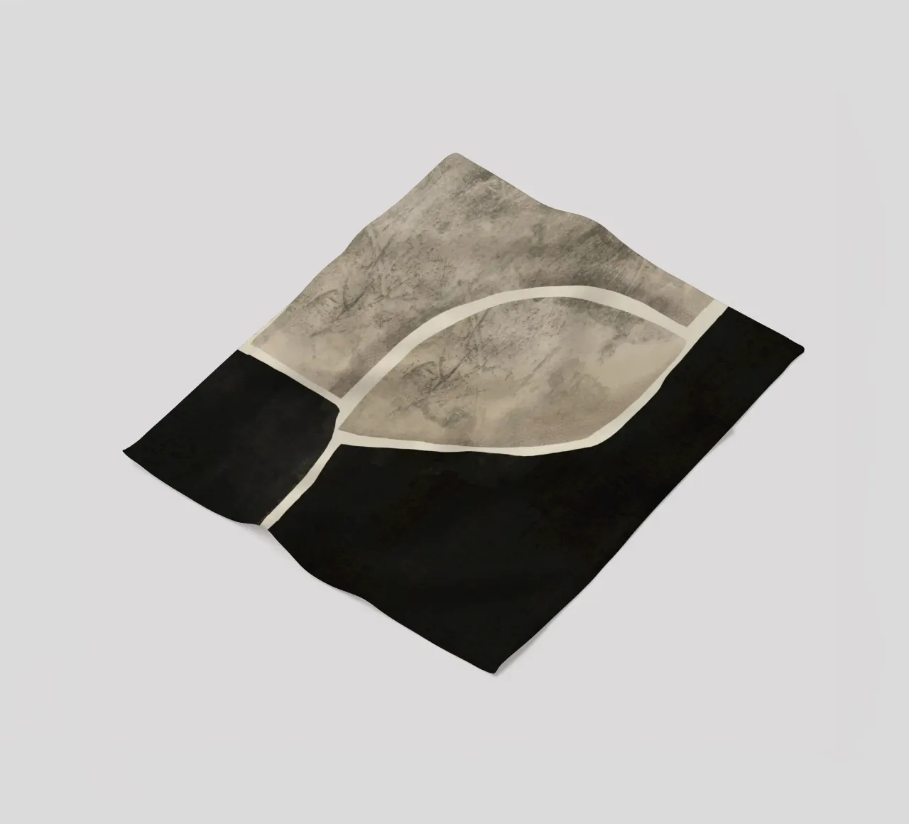 Textured large abstract 10 fleece blanket by Little Dean