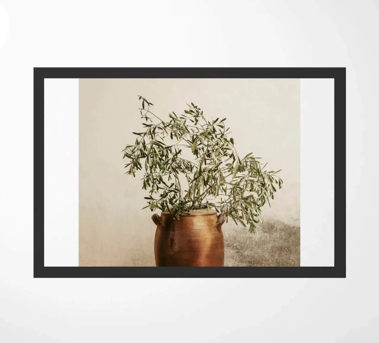 Rustic Olive Branch Print doormat by leslie shop