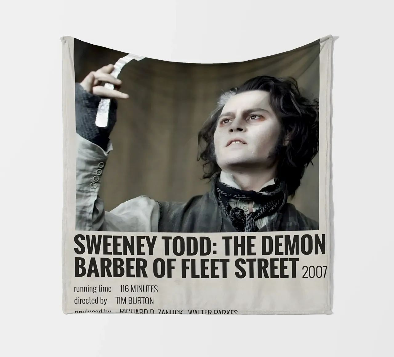 SWEENEY TODD THE DEMON BARBER OF FLEET STREET 2007 coperta in pile da MVFminimalist