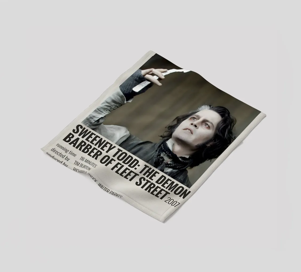 SWEENEY TODD THE DEMON BARBER OF FLEET STREET 2007 coperta in pile da MVFminimalist