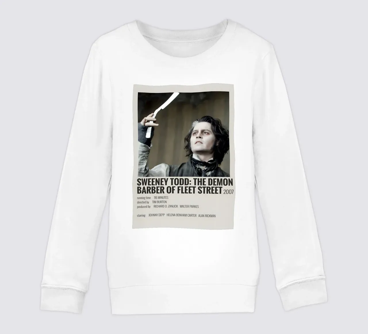 SWEENEY TODD THE DEMON BARBER OF FLEET STREET 2007 felpa bambino da MVFminimalist