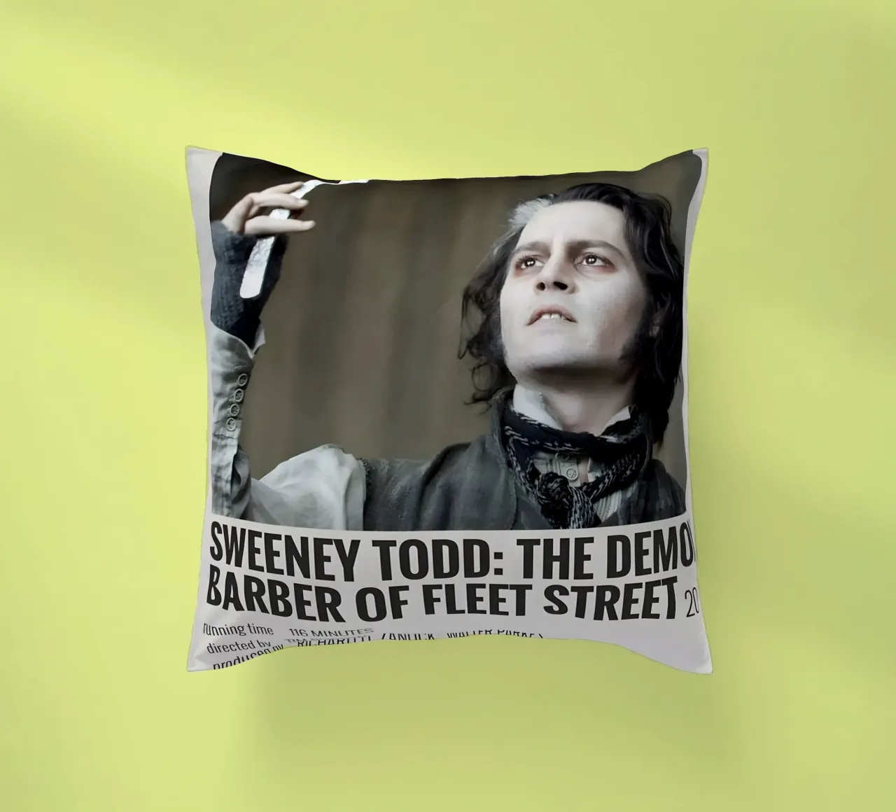 SWEENEY TODD THE DEMON BARBER OF FLEET STREET 2007 cuscino da MVFminimalist