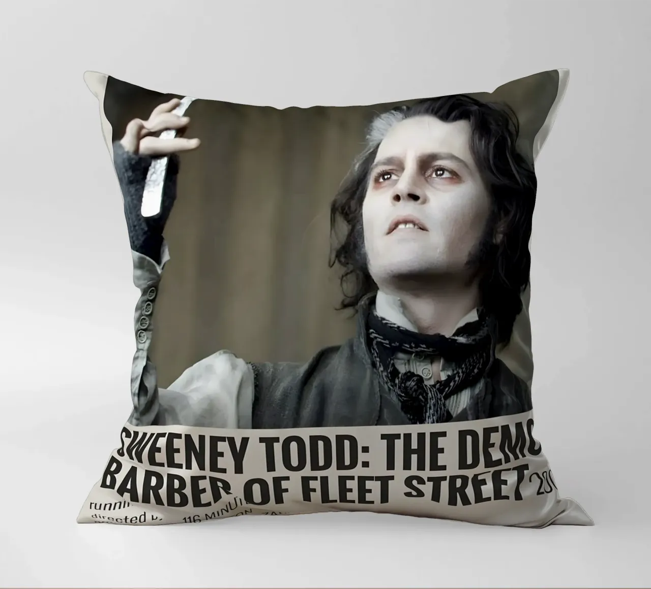 SWEENEY TODD THE DEMON BARBER OF FLEET STREET 2007 cuscino da MVFminimalist
