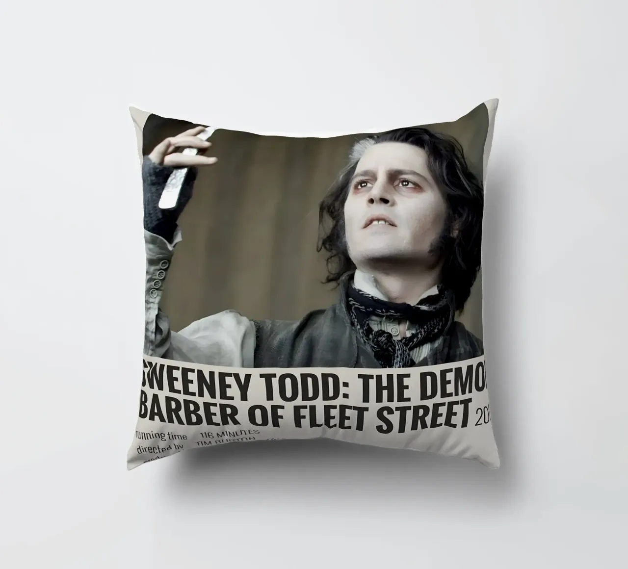 SWEENEY TODD THE DEMON BARBER OF FLEET STREET 2007 cuscino da MVFminimalist
