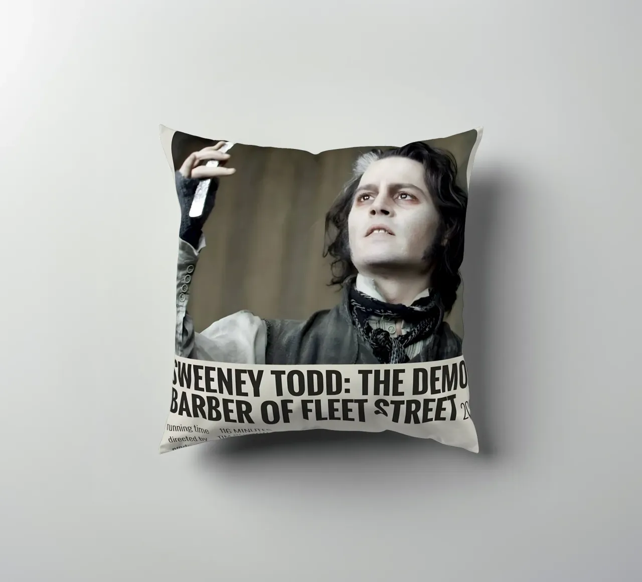 SWEENEY TODD THE DEMON BARBER OF FLEET STREET 2007 cuscino da MVFminimalist