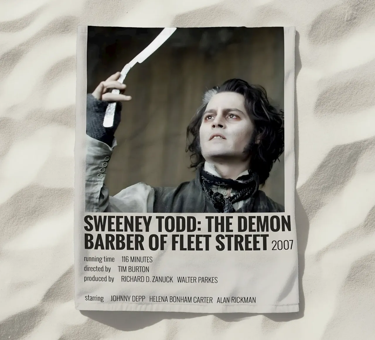 SWEENEY TODD THE DEMON BARBER OF FLEET STREET 2007 telo mare da MVFminimalist