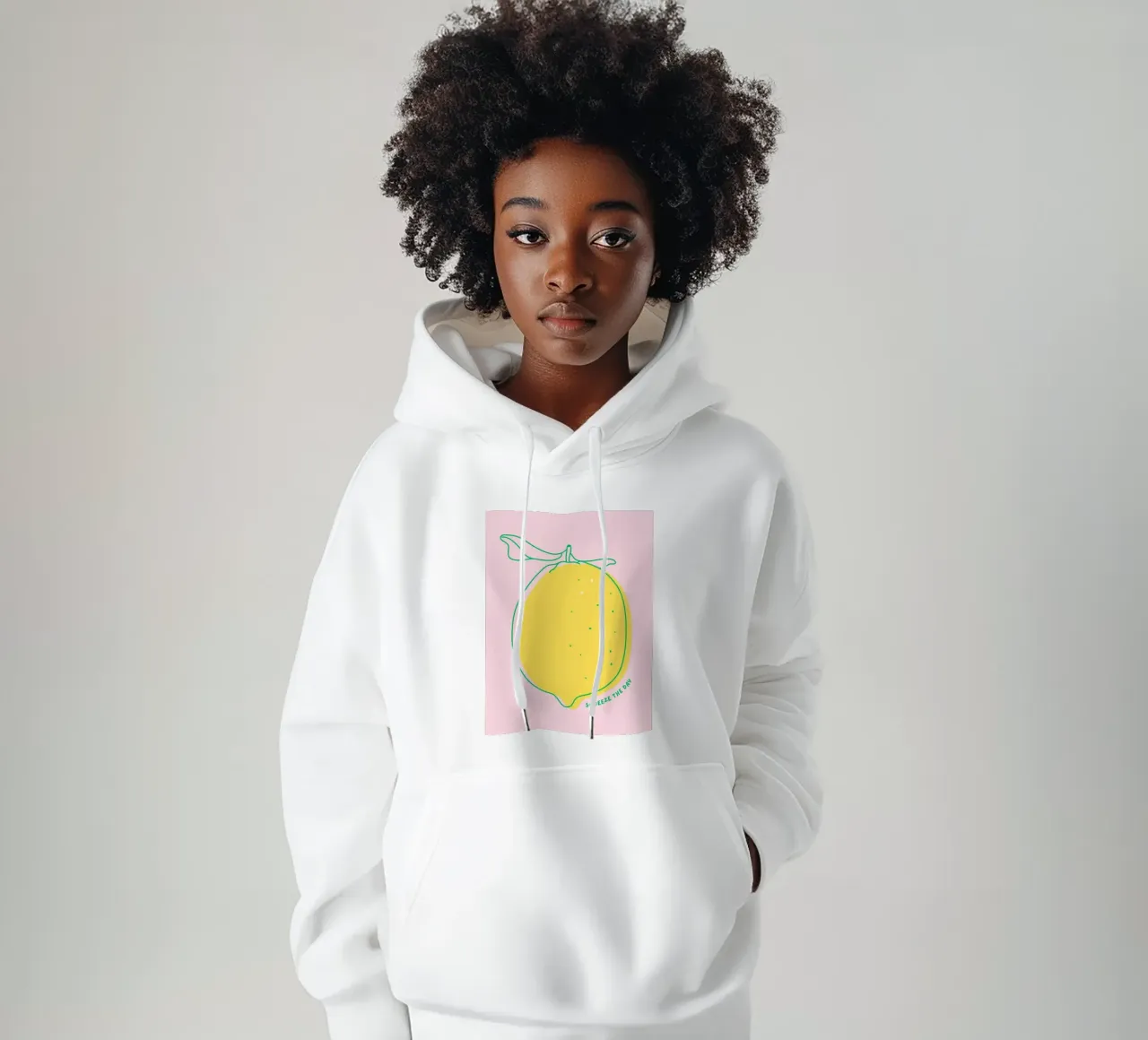 Exprime el día - Limón sudadera con capucha de leslie shop