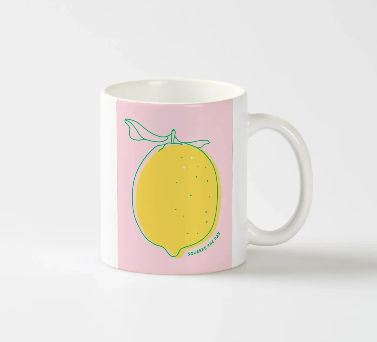 Squeeze the day - Zitrone Keramik Tasse von leslie shop