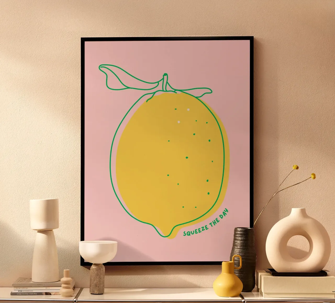 Squeeze the day - Zitrone Hahnemühle von leslie shop