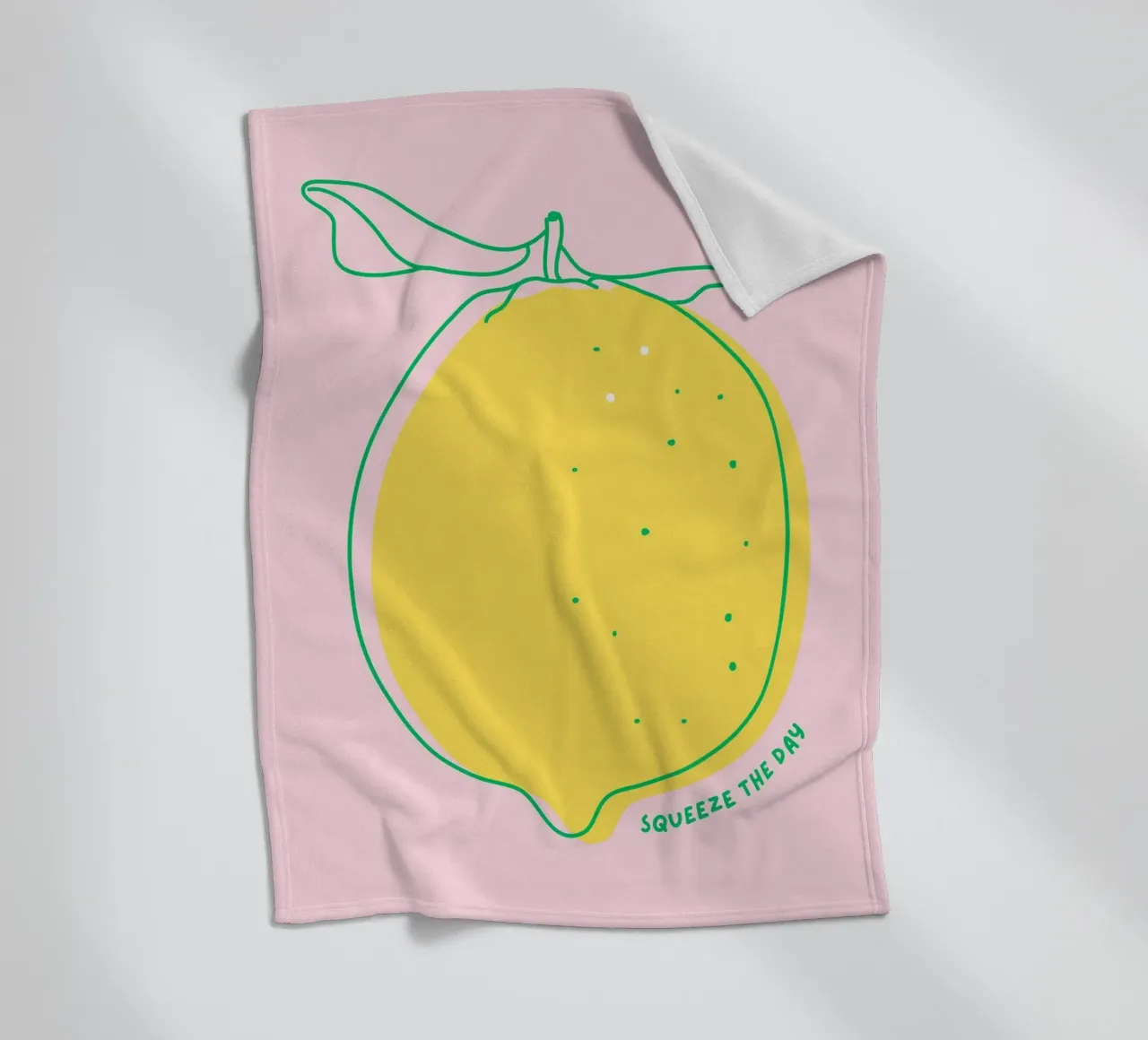 Squeeze the day - Zitrone Fleecedecke von leslie shop