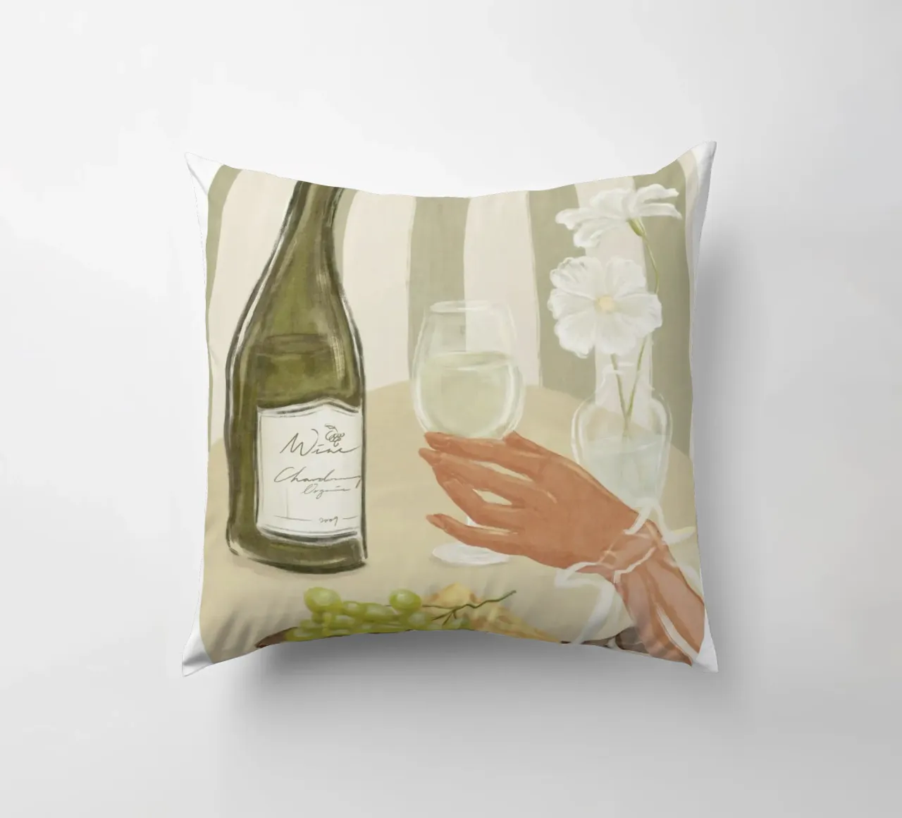 È tempo di stampare il vino cuscino da leslie shop
