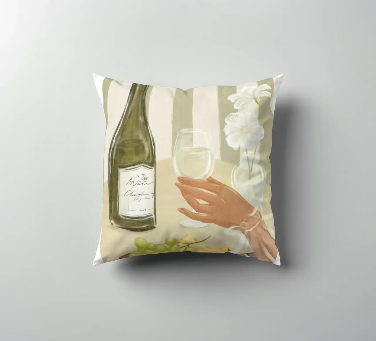 È tempo di stampare il vino cuscino da leslie shop