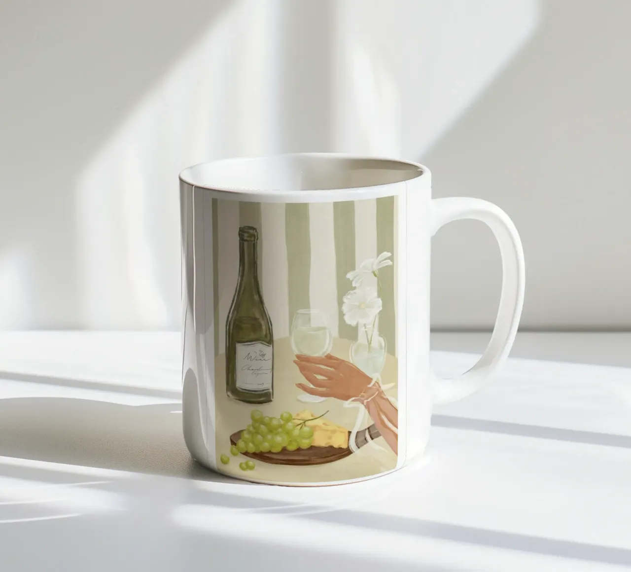 È tempo di stampare il vino tazza in ceramica da leslie shop