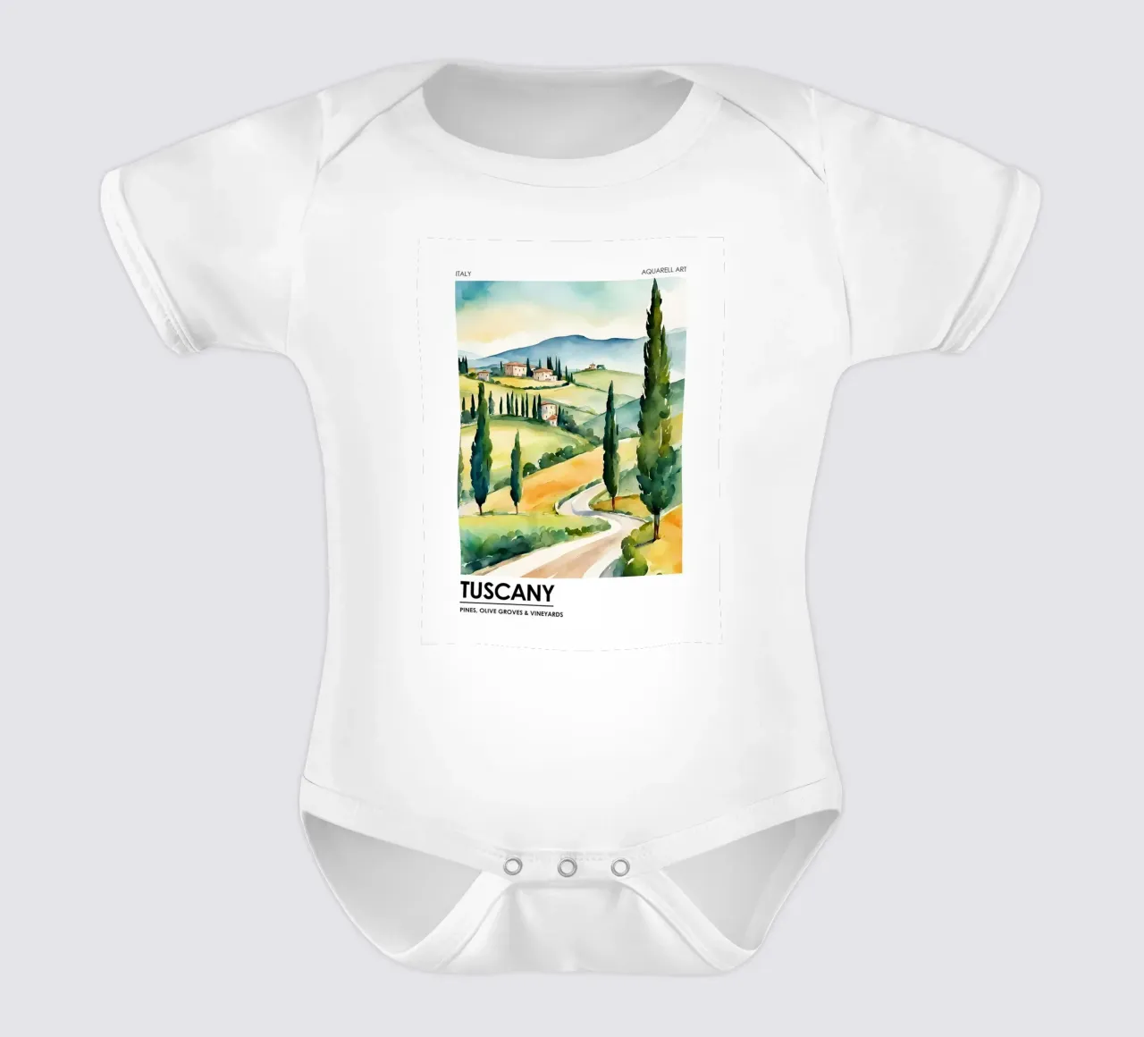 Toscana - Pini, oliveti e vigneti body neonato maniche corte da leslie shop