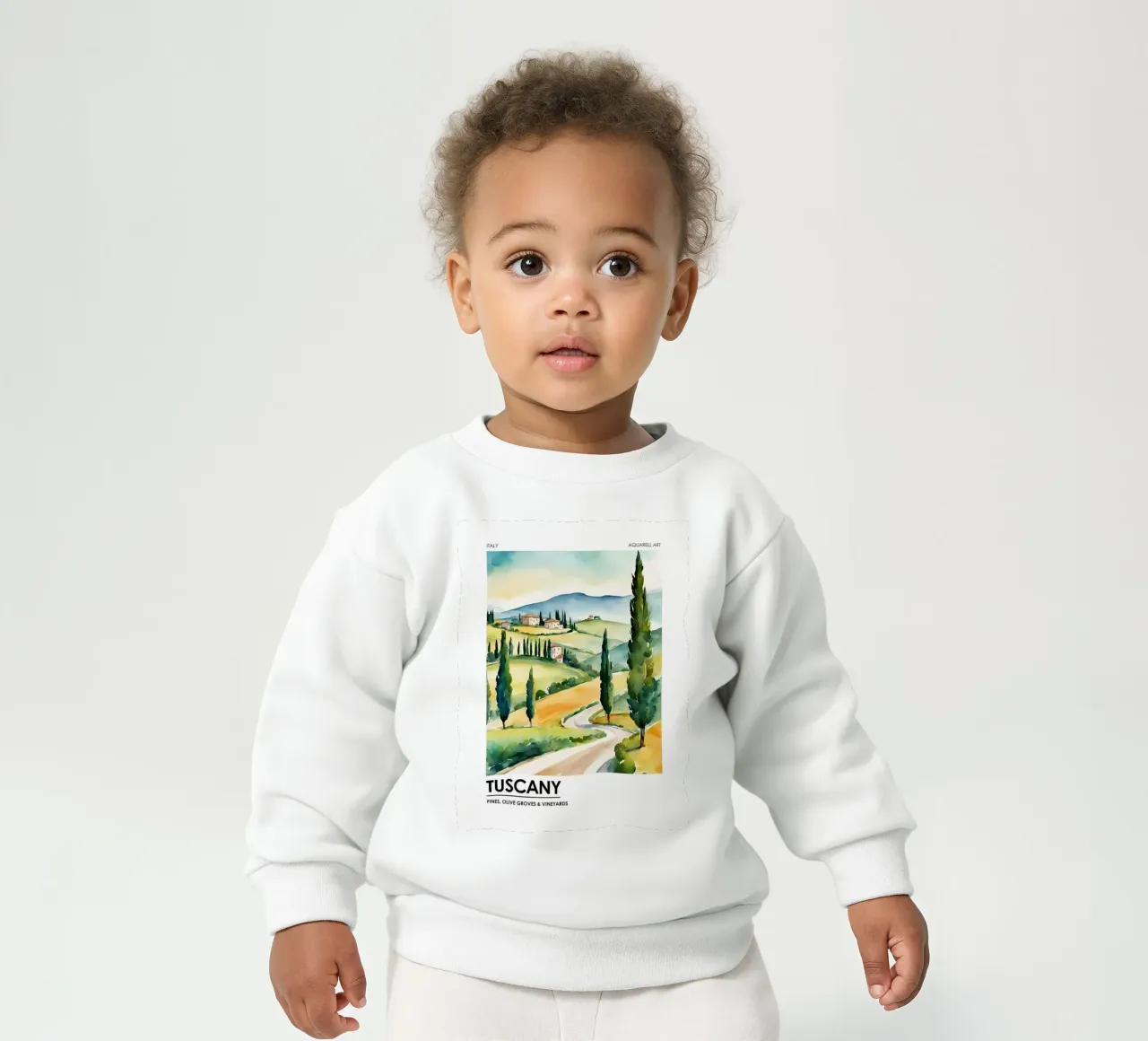 Tuscany - Pines, Olive Groves and Vineyards baby sweatshirt by leslie shop