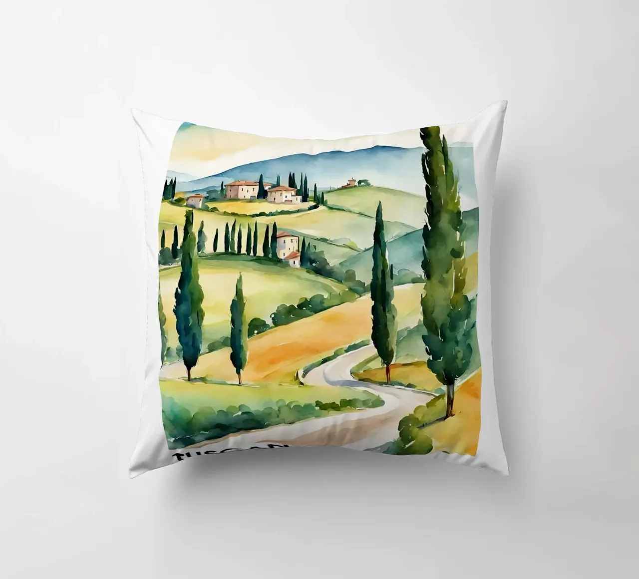 Toscana - Pini, oliveti e vigneti cuscino da leslie shop