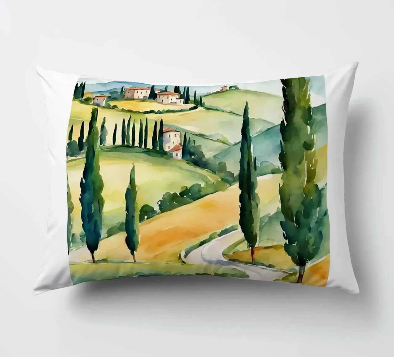 Toscana - Pini, oliveti e vigneti cuscino da leslie shop