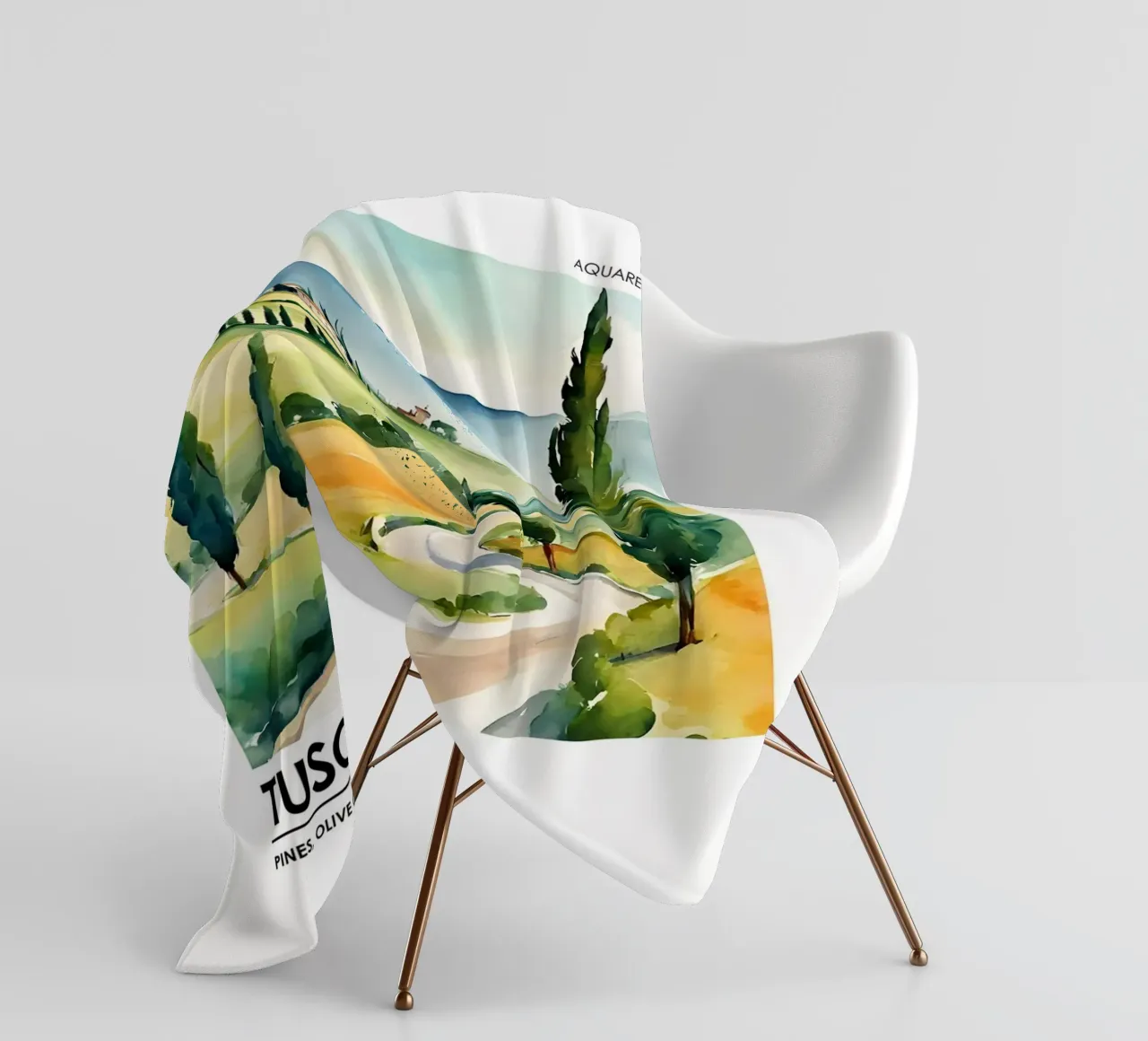 Toscana - Pini, oliveti e vigneti coperta in pile da leslie shop