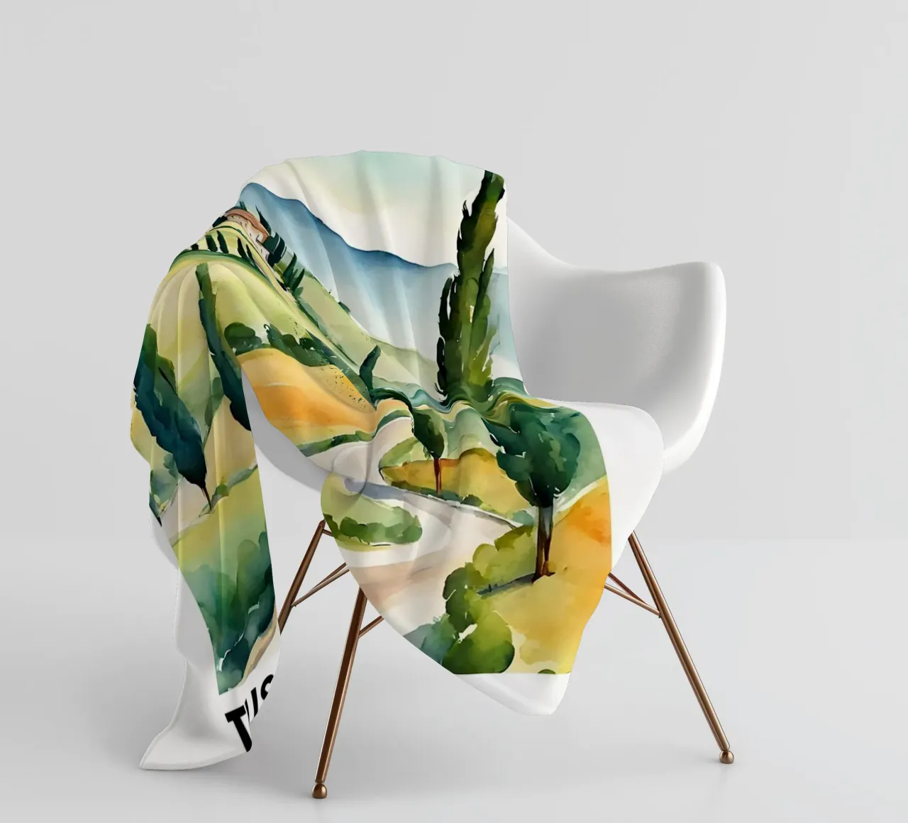 Toscana - Pini, oliveti e vigneti coperta in pile da leslie shop
