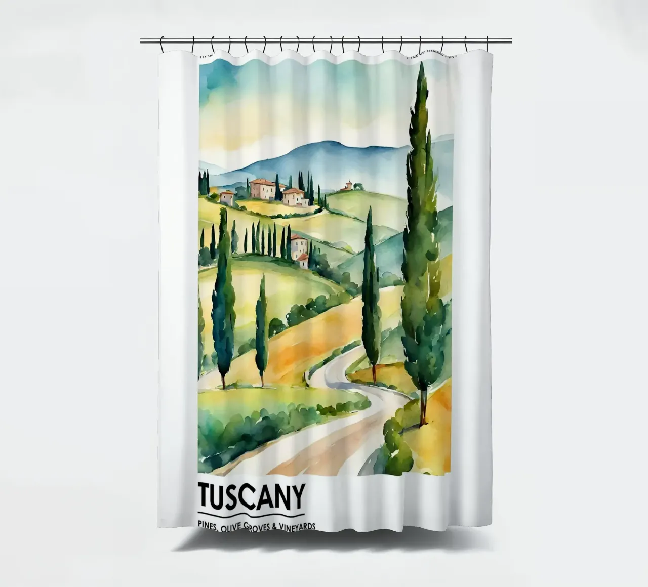 Toscana - Pini, oliveti e vigneti tenda da doccia da leslie shop