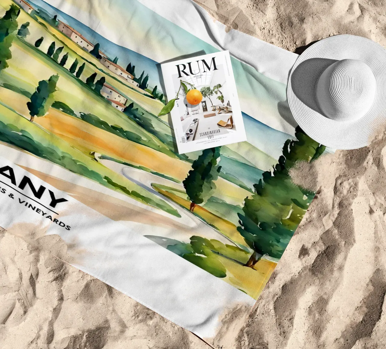 Toscana - Pinos, olivares y viñedos toalla de playa de leslie shop