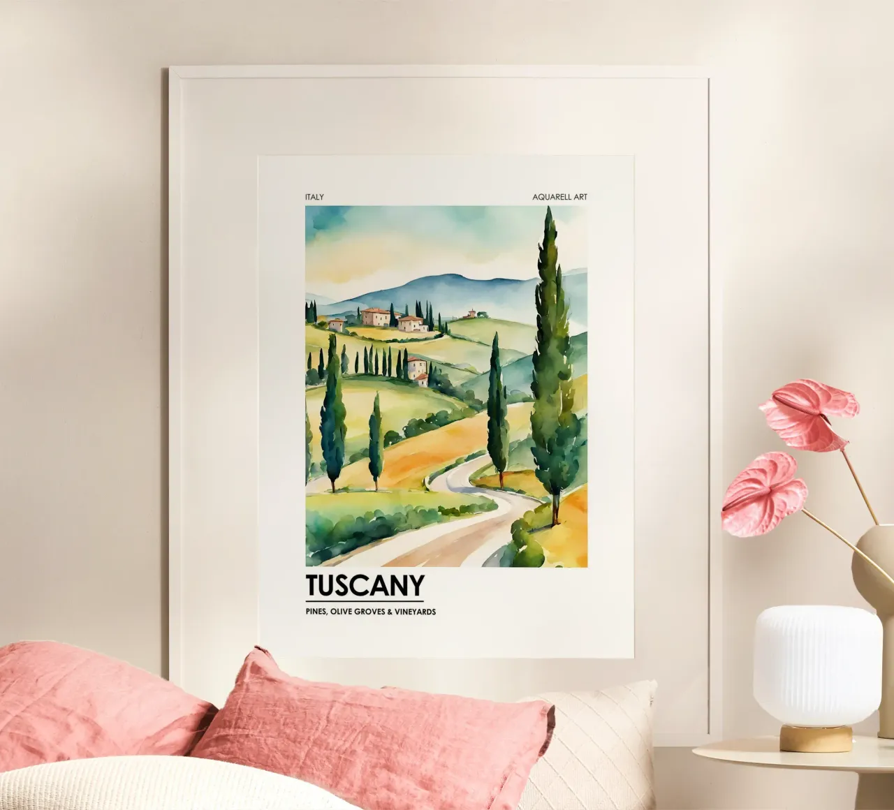 Toscana - Pini, oliveti e vigneti carta hahnemühle da leslie shop
