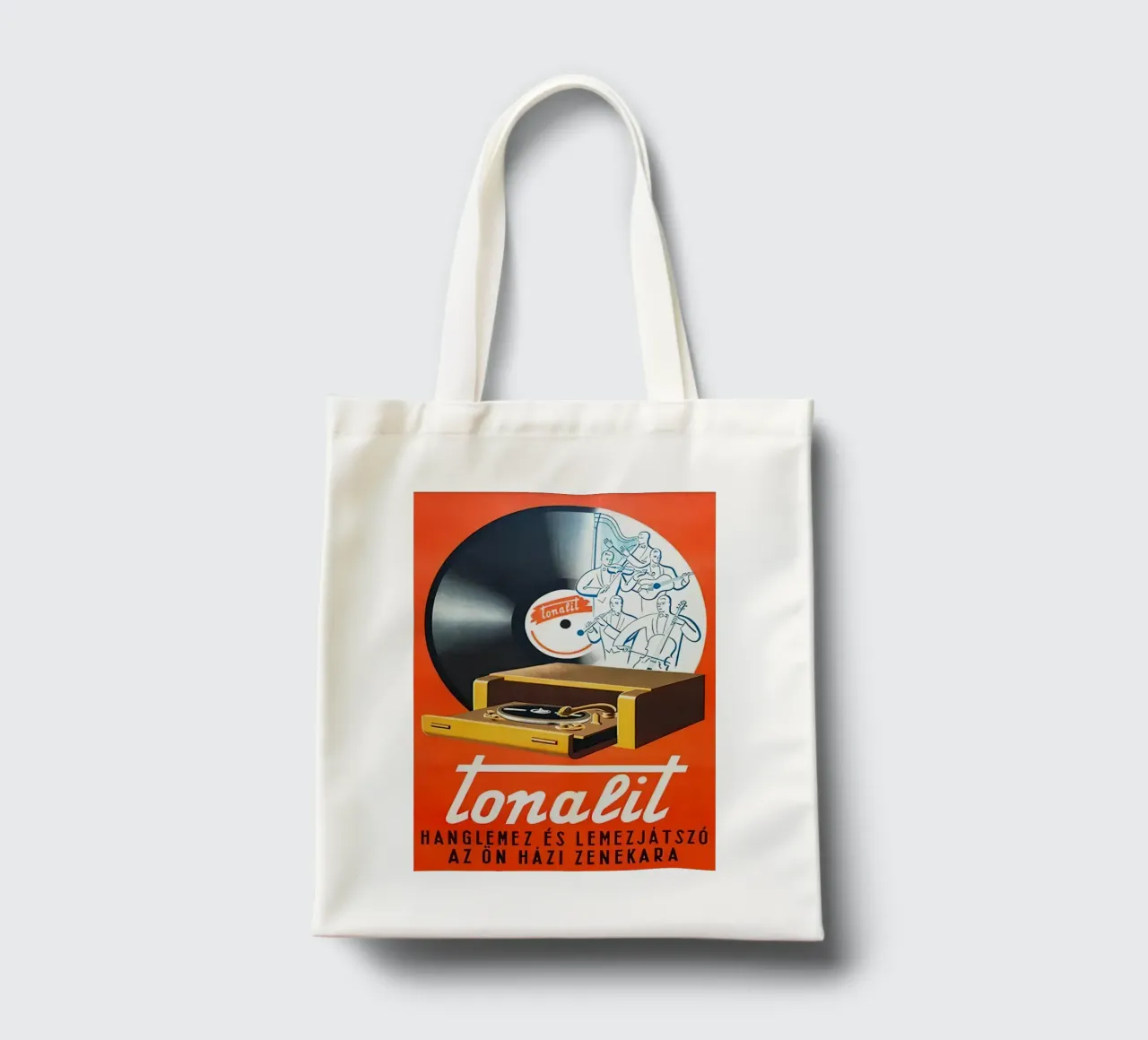 Vinyl Record tote bag by leslie shop