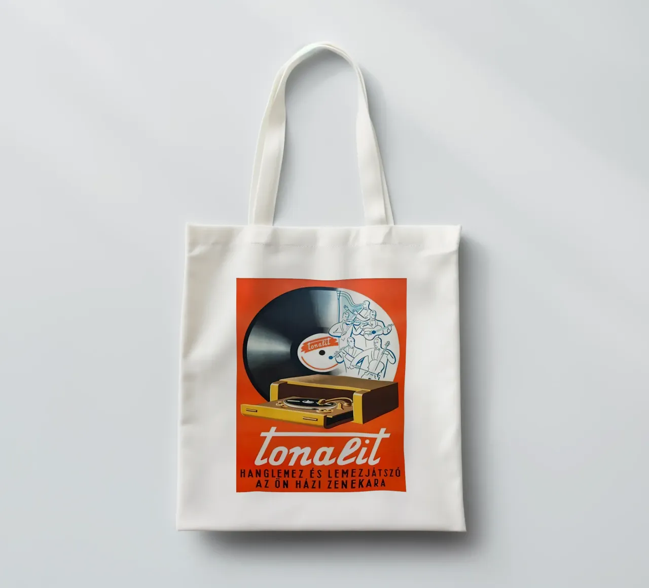 Vinyl Record tote bag by leslie shop